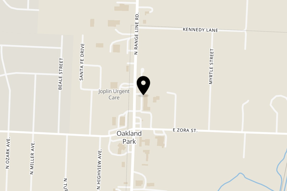 Map showing the location of Chavela's Mexican Cuisine on 2621 N Rangeline Rd in Webb City